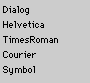 Available fonts
