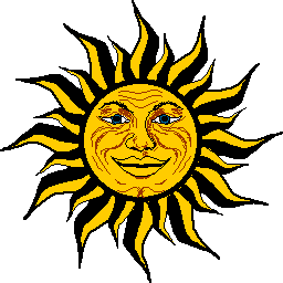 cartoon of smiling sun