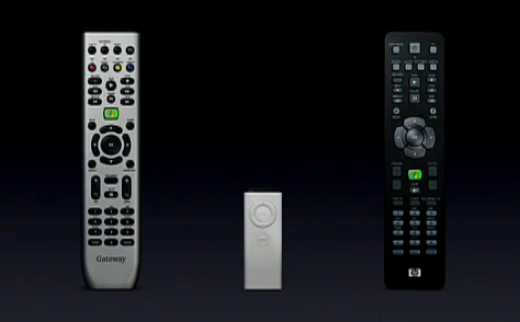Apple remote vs. Microsoft remote